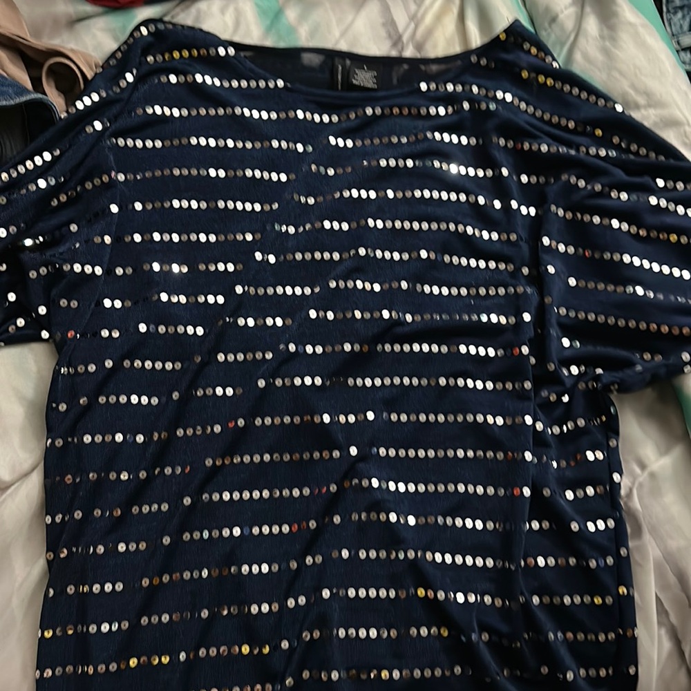 Sequin dress shirt